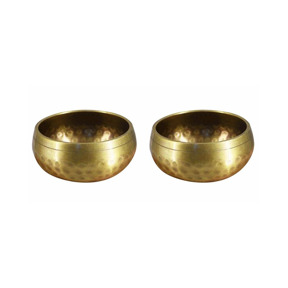 2X Bronze Meditation Bowl Tibetan Singing Bowl Set Meditation Sound Bowl Handcrafted For Healing And Mindfulness 6031389015952