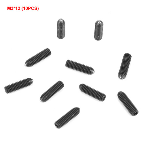 M3 Carbon Steel Hex Socket Spring Plungers Set 10pcs M312 for Mechanical Use 1