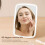 Rechargeable White Makeup Mirror with Lights, 45 Tilt, Dimmable Touch 6