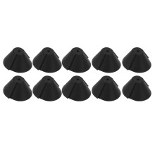 10pcs Black Silicone Horn-Shaped Hearing Amplifier Eartips, Flexible