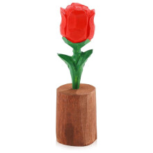 Handmade Wood Sunflower Flower Figurines,Traditional 5th Anniversary Wooden Sunflower Gifts,Basswood & Black Walnut B