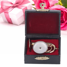 Messing Miniatur-Tuba-Modell goldplattiertes Euphonium kleines Musikinstrument Geschenk