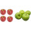 4 Large Artificial Green Apples-Fruit with 4 Large Artificial Red Apples-Decorative Fruit 1