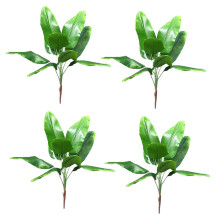 4X Artificial Plants Tropical Leaves Banana Tree Faux Leaf of Plant Fake Leaves Indoor Outside Garden Wedding Decor