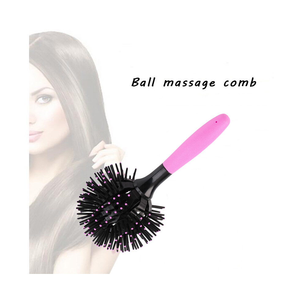 Round Ball Hair Brush, 10.5cm Spherical Curling & Scalp Massage Tool