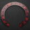 2x 5A Nylon Drumsticks Stick for Drum Set & 1 Pcs Soundhole Rosette Decal Sticker with Red Pattern 9