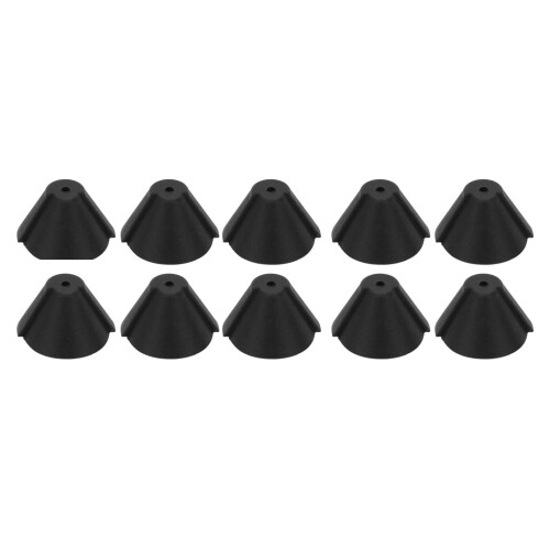 10pcs Black Silicone Horn-Shaped Hearing Amplifier Eartips, Flexible 1