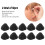 10pcs Black Silicone Horn-Shaped Hearing Amplifier Eartips, Flexible 5