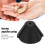 10pcs Black Silicone Horn-Shaped Hearing Amplifier Eartips, Flexible 6