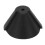 10pcs Black Silicone Horn-Shaped Hearing Amplifier Eartips, Flexible 13
