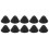 10pcs Black Silicone Horn-Shaped Hearing Amplifier Eartips, Flexible 14