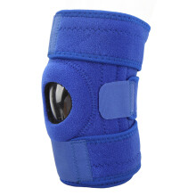 Knieorthese mit Feder Blau Klett für Sportarten