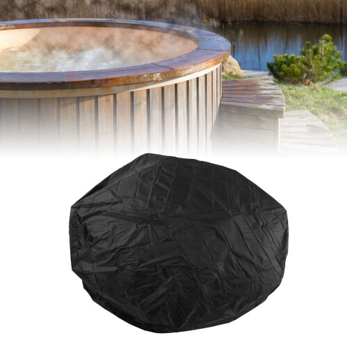 Runde Whirlpool-Abdeckung 190 Silber 215x70cm Schwarz 2