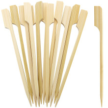 200 Pack 6 Inch Bamboo Paddle Picks Bulk Flat Skewers for Appetizers BBQ Grilling Cocktails