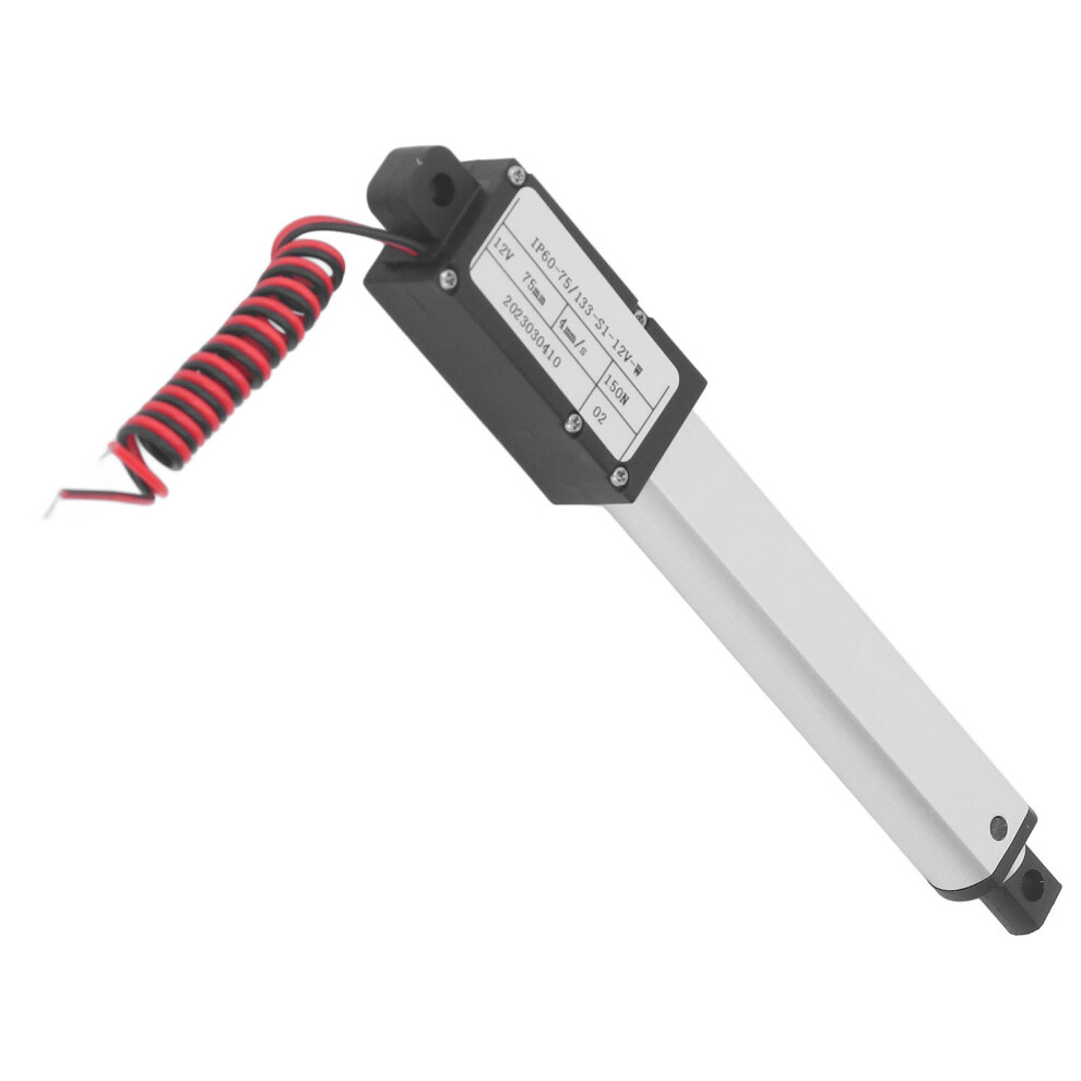 150N Electric Micro Linear Actuator 75Mm Stroke 12V | Aluminum 7891389412194