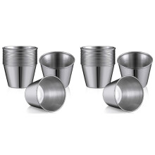 96 Packs 1.5Oz/45Ml Condiment Sauce Cups Stainless Steel Dipping Sauce Cups Reusable Condiment Dishes