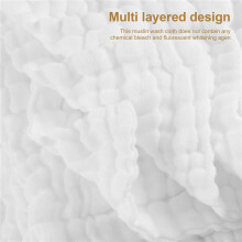 Baby Musselin BadetüCher, 10 Packung Wiederverwendbare Baby Babyhandtuch Aus Weicher, SaugfäHiger Baumwolle, für Baby'S Delicate Skin Weiß