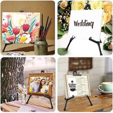 6Pcs Tabletop Instant Display Easel, Portable & Adjustable Collapsible Table Tripod Easels Stand, for Canvas Paintings