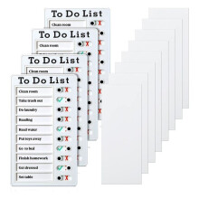 4 StüCk To-Do-Listen-Memotafel, Abnehmbare Nachrichtentafel, Kunststoff-Checkliste für Wohnmobile, PersöNlicher Zeitplan, mit 8 Karten