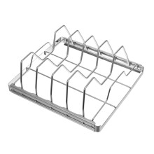 Stainless Steel Folding BBQ Grill Rack with Removable Drip Trays for Oven and Outdoor Cooking