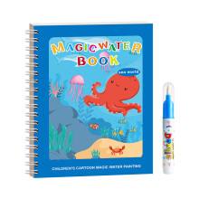 (Sea World) Kids Water Coloring Book with Stickers