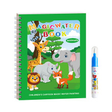 (Animal) Kids Water Coloring Book with Stickers