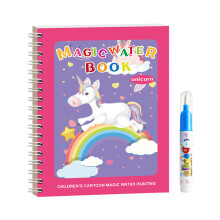 (Unicorn) Kids Water Coloring Book with Stickers