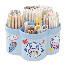 (Sky Blue) Rotating Pen Holder for School & Office