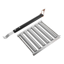 Stainless Steel Sausage Rack for BBQ Hot Dogs with Even Heat Cooking and Detachable Design