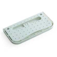 Wall Mounted PP Shoes Rack Adhesive Foldable Blue 27.9x14.5cm