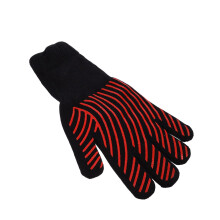Heat Resistant Oven Mitt with Fire Retardant Design for Cooking and BBQ Grilling