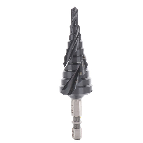 10 Size HSS Hex Shank Step Drill Bits 5-23mm for Metal