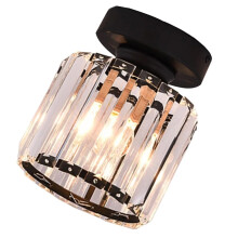 Elegant Iron & Crystal Ceiling Light Shade, 13x17cm, E27 Compatible