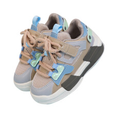 Kindersportschuhe leicht, atmungsaktiv, 23 Khaki, einfache Schnürung