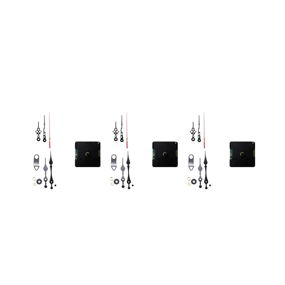 Brecantia 3X Radio Controlled Silent Diy Clock Movement Mechanism Kit Germany Dcf Signal Mode With 2 Sets Hands Repair Replacement