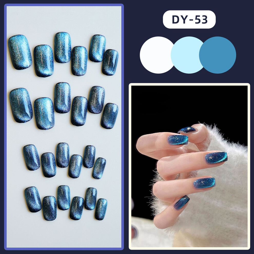 Penghui-Toys (Jelly Glue Model) Glossy Reusable Cat Eye False Nails - Valentine\'S Gift