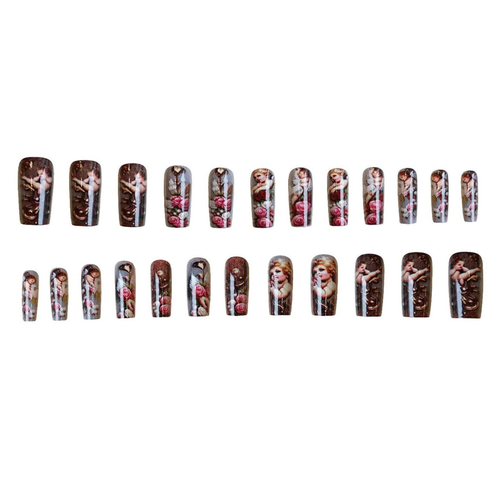 Reach-Tools Baroque False Nails 24Pcs, Angel Flower, Wedding Party