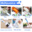 Durable 50pcs Long Handle Bottle & Cup Sponge Brush Australian Made 9