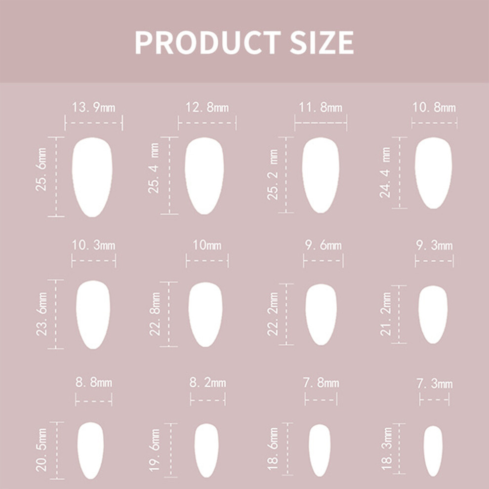 Dachuang Beauty Flexible Almond Resin Fake Nails For Daily & Party Wear