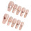 (M) Pink Grid Fake Nails, Chip & Smudge Proof 2