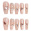 (M) Pink Grid Fake Nails, Chip & Smudge Proof 3