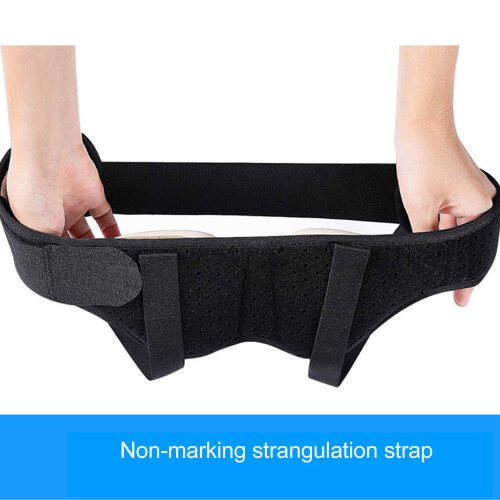 Adjustable Male Inguinal Hernia Support Belt Black L 2