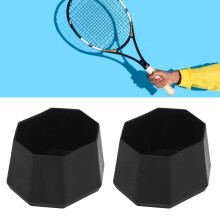 2 Stück schwarze Silikonkappen für Tennis-Schläger – Endkappenabdeckung für Racketball-Schläger