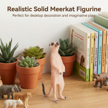 (ZQ686 Stand Meerkat) Kids Meerkat PVC Toy - Durable Desk Decor