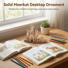 (ZQ1668 Small Meerkat) Kids Meerkat PVC Toy - Durable Desk Decor
