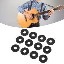 12PE Fermagli di Blocco per Tracolla di Chitarra, 25mm/10mm, Nero, Antiscivolo