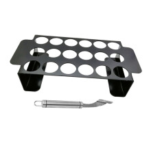 Stainless Steel Chicken Leg Rack with Pepper Grill Holder and Corer Tool for BBQ Outdoor Cooking