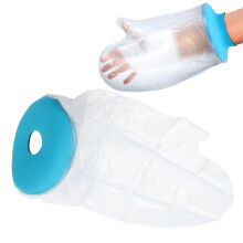 Adult Waterproof Hand Cover Reusable PVC Bath Hand Protector Soft Seal