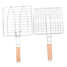 Grilling Basket Set with Long Handle, Nonstick Mesh for Fish, Shrimp and Vegetables Camping