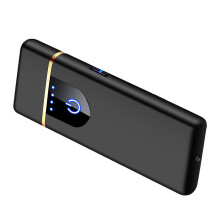 USB-wiederaufladbares Feuerzeug 2 Stunden Schwarz 79x29x10mm
